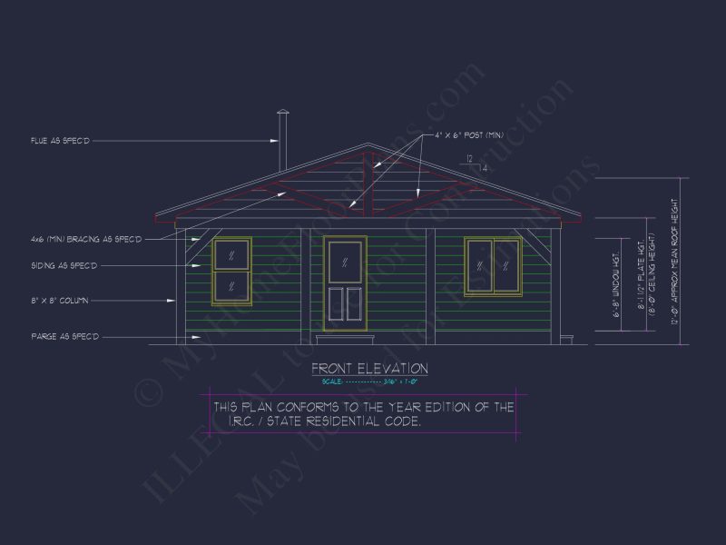 1061 Sq. Ft. Blueprint CAD Designs