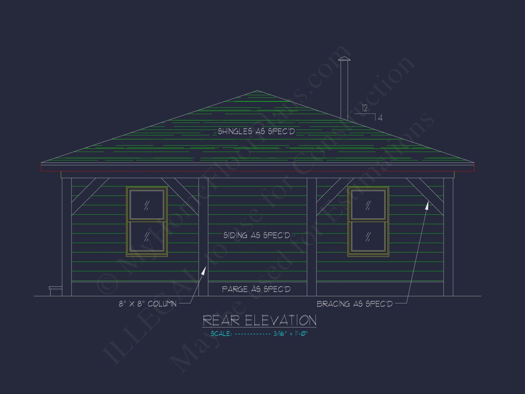 1061 Sq. Ft. Blueprint CAD Designs