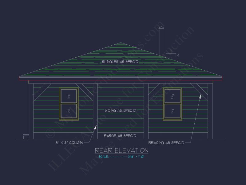 1061 Sq. Ft. Blueprint CAD Designs