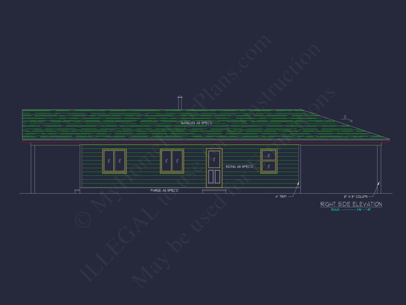 house Floor Plan with 2 Bedrooms