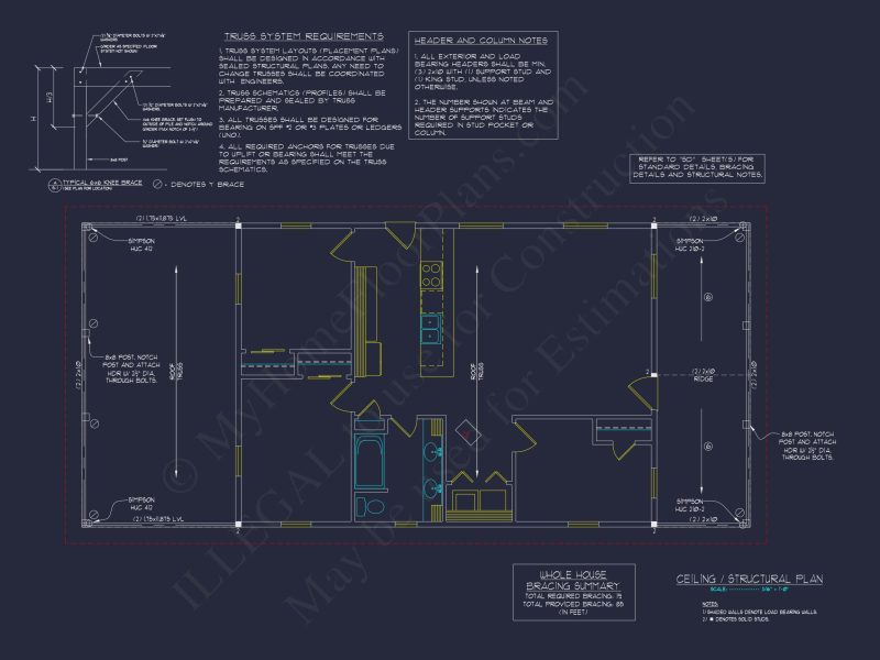 1061 Sq. Ft. Blueprint CAD Designs