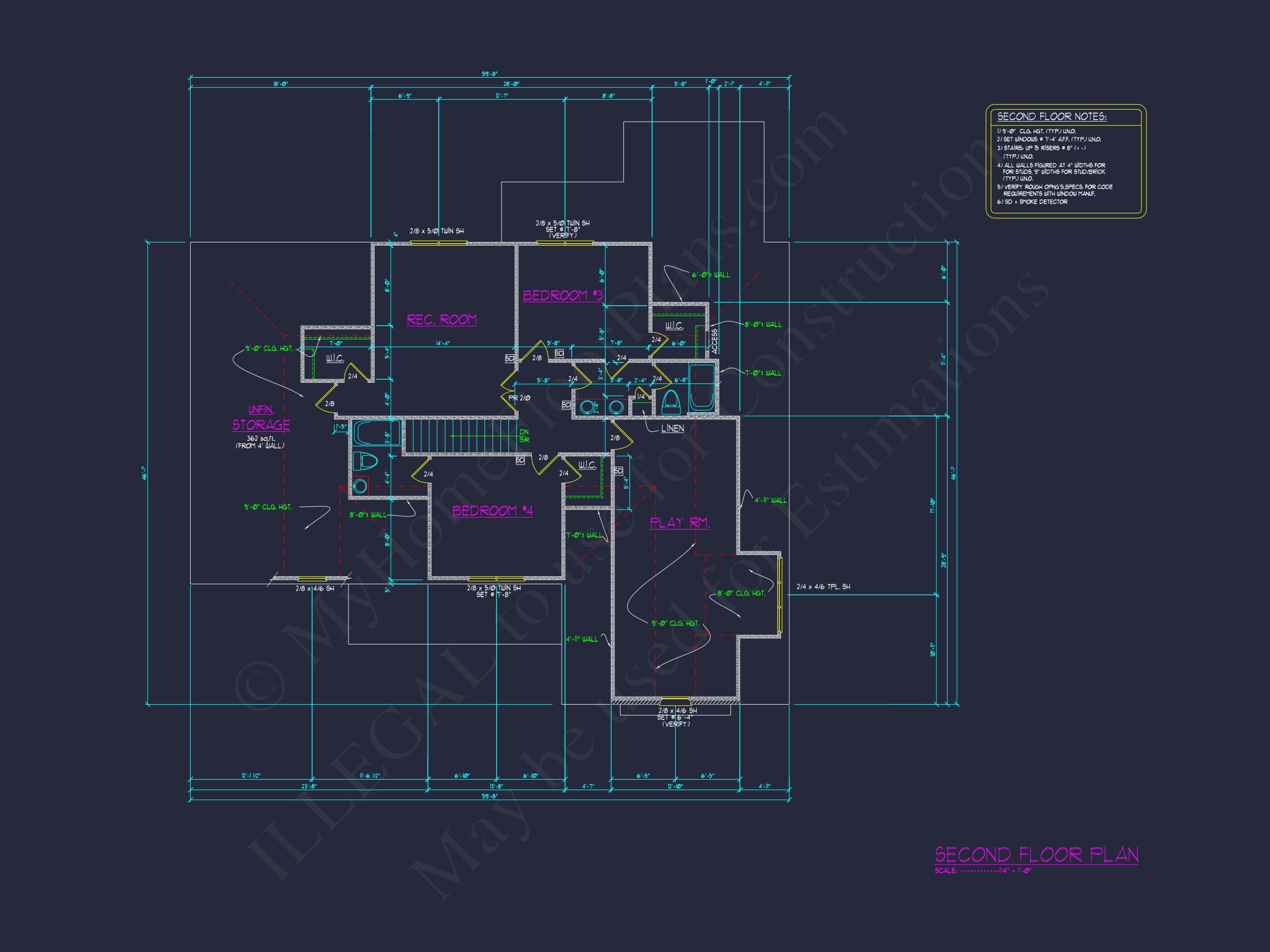 Home Floor Plan with 2 Floors,4 Bedrooms,and Open Designs