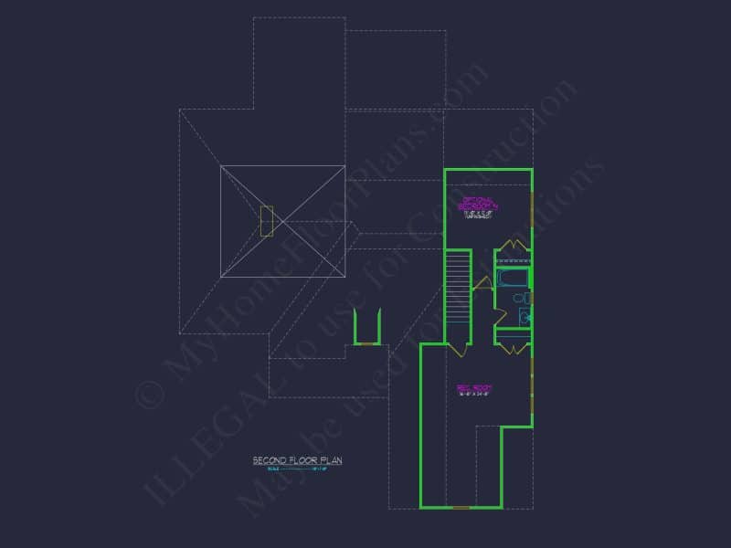 house Floor Plan with 4 Bed Options - Architectural Designs & CAD