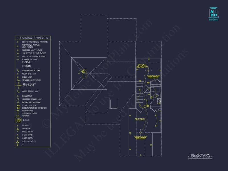 house Floor Plan with 4 Bed Options - Architectural Designs & CAD