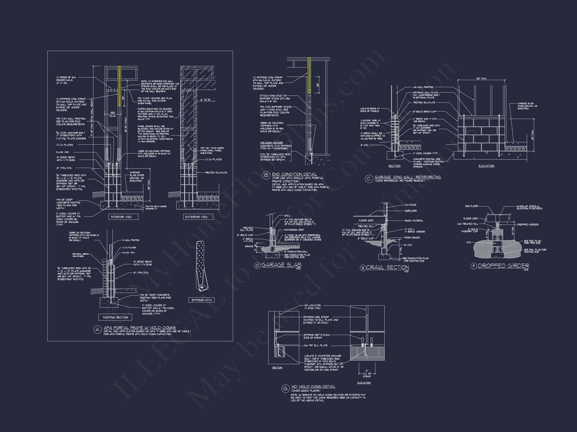 Home Floor Plan with CAD & Blueprint Designs - 2.5-Story Plan