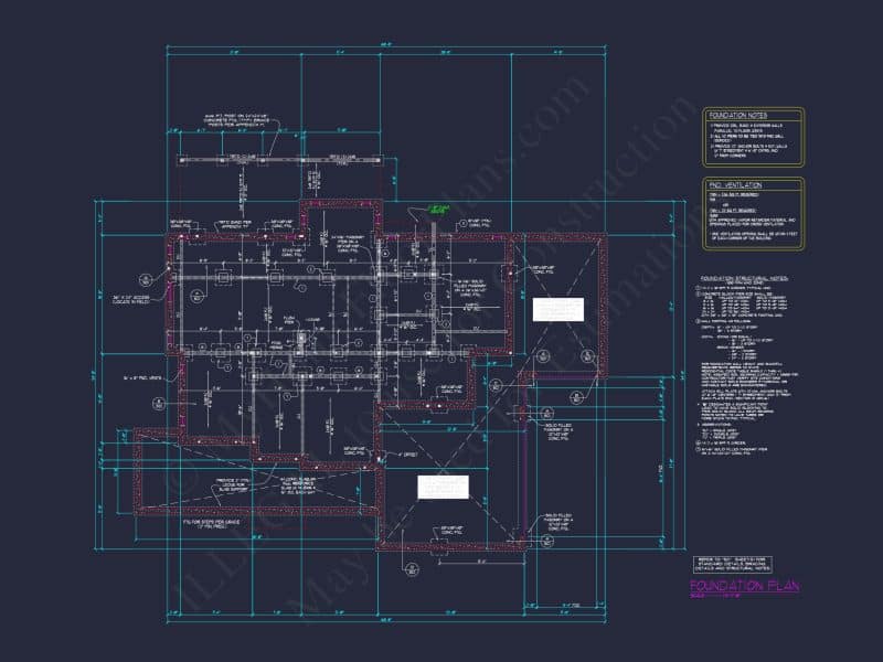 house Floor Plan with CAD & Blueprint Designs - 2.5-Story Plan