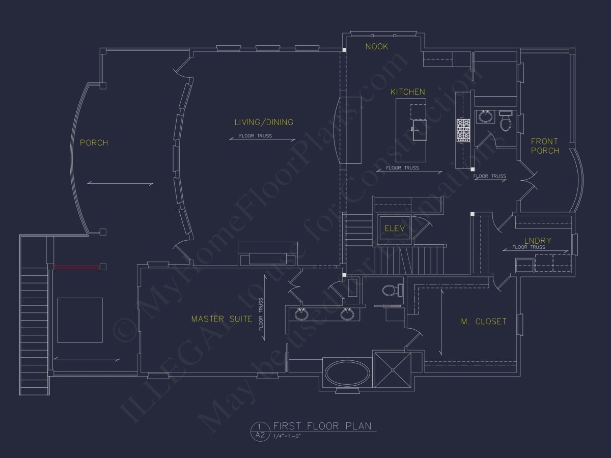 house Floor Plan with CAD Blueprints & Coastal Architecture Designs