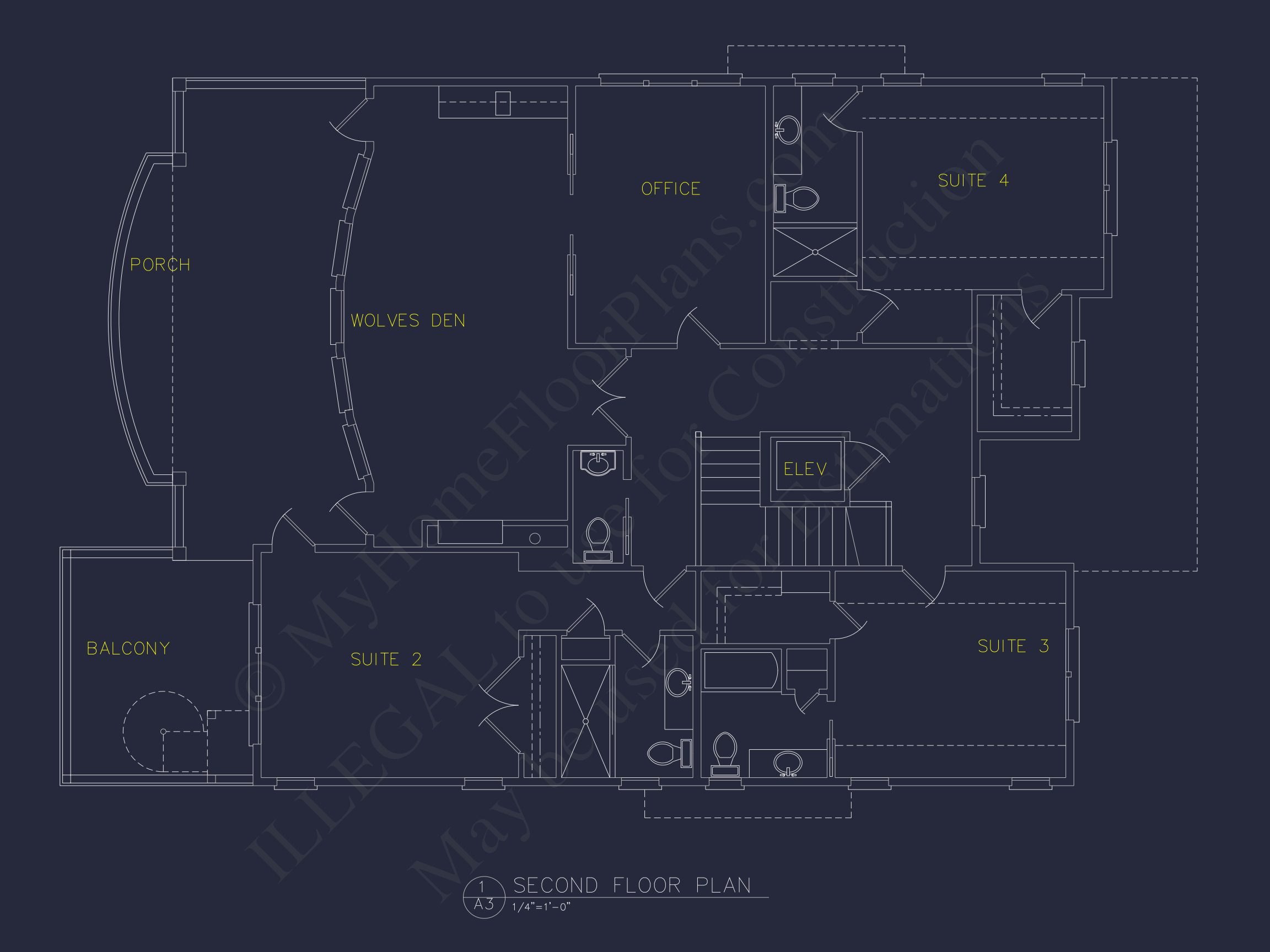 house Floor Plan with CAD Blueprints & Coastal Architecture Designs
