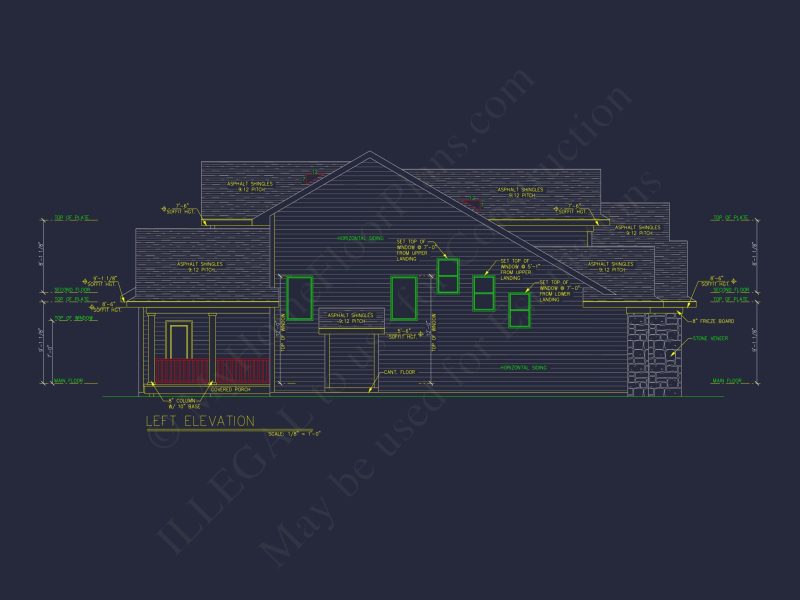 house Plan: 2-Story Craftsman Floor Plan with 4 Bedrooms and CAD Designs