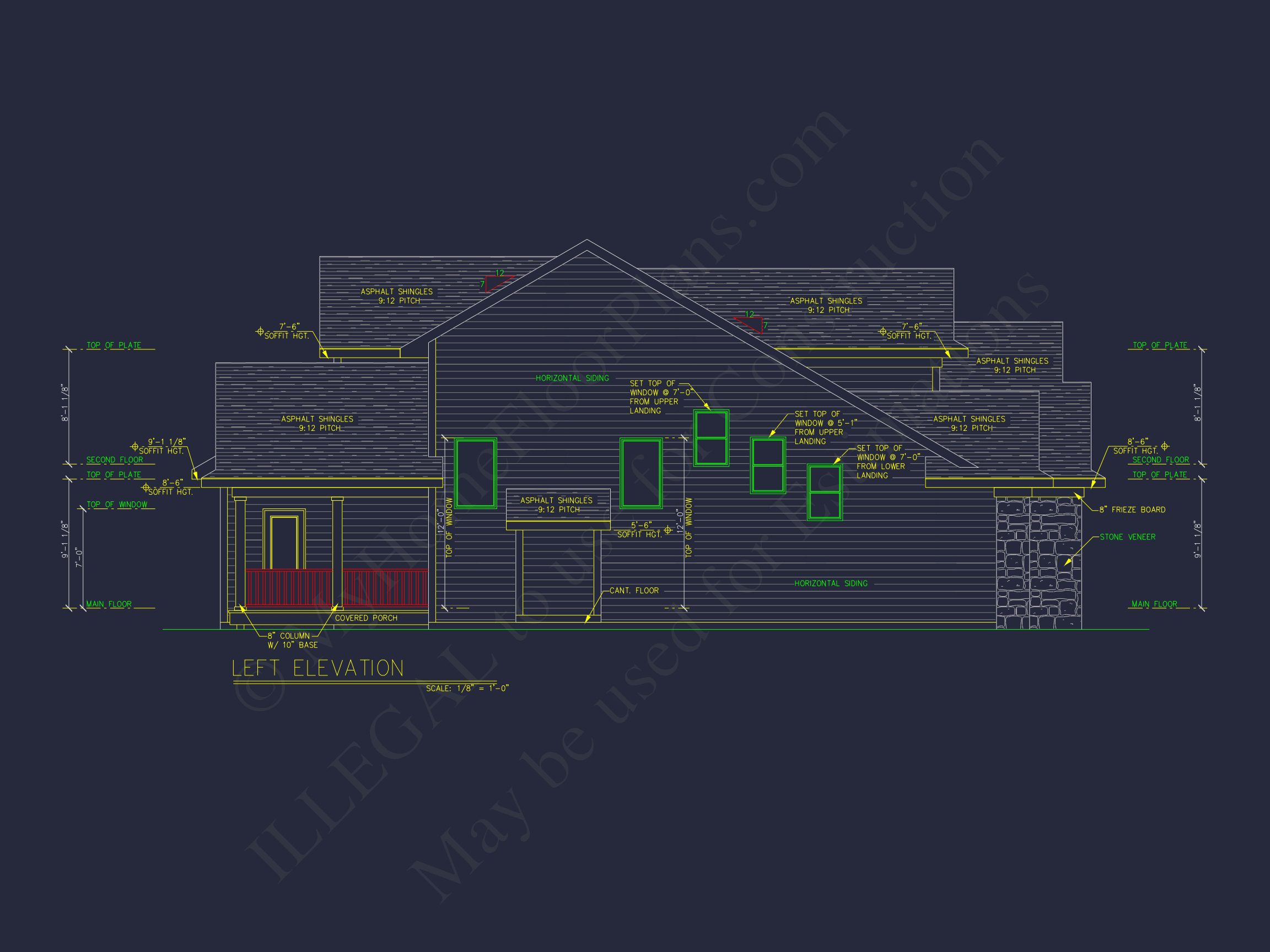 house Plan: 2-Story Craftsman Floor Plan with 4 Bedrooms and CAD Designs