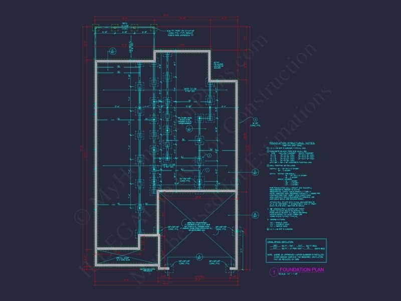 house Plan Blueprint: 2-Story 4 Bedroom Craftsman Design
