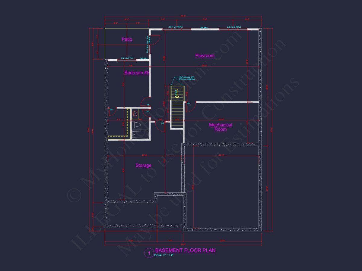 house Plan Blueprint: Large Architecture Designs w/ CAD