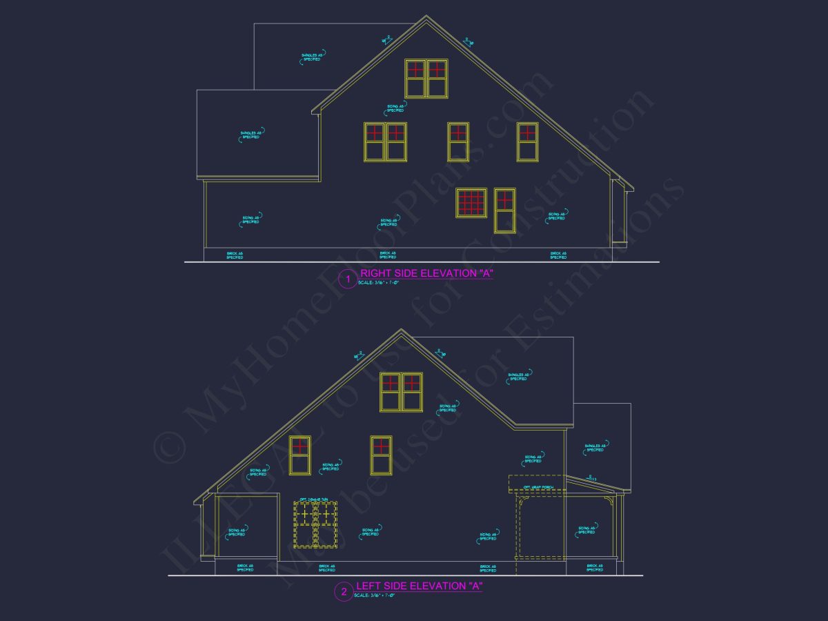 house Plan Blueprint: Large Architecture Designs w/ CAD