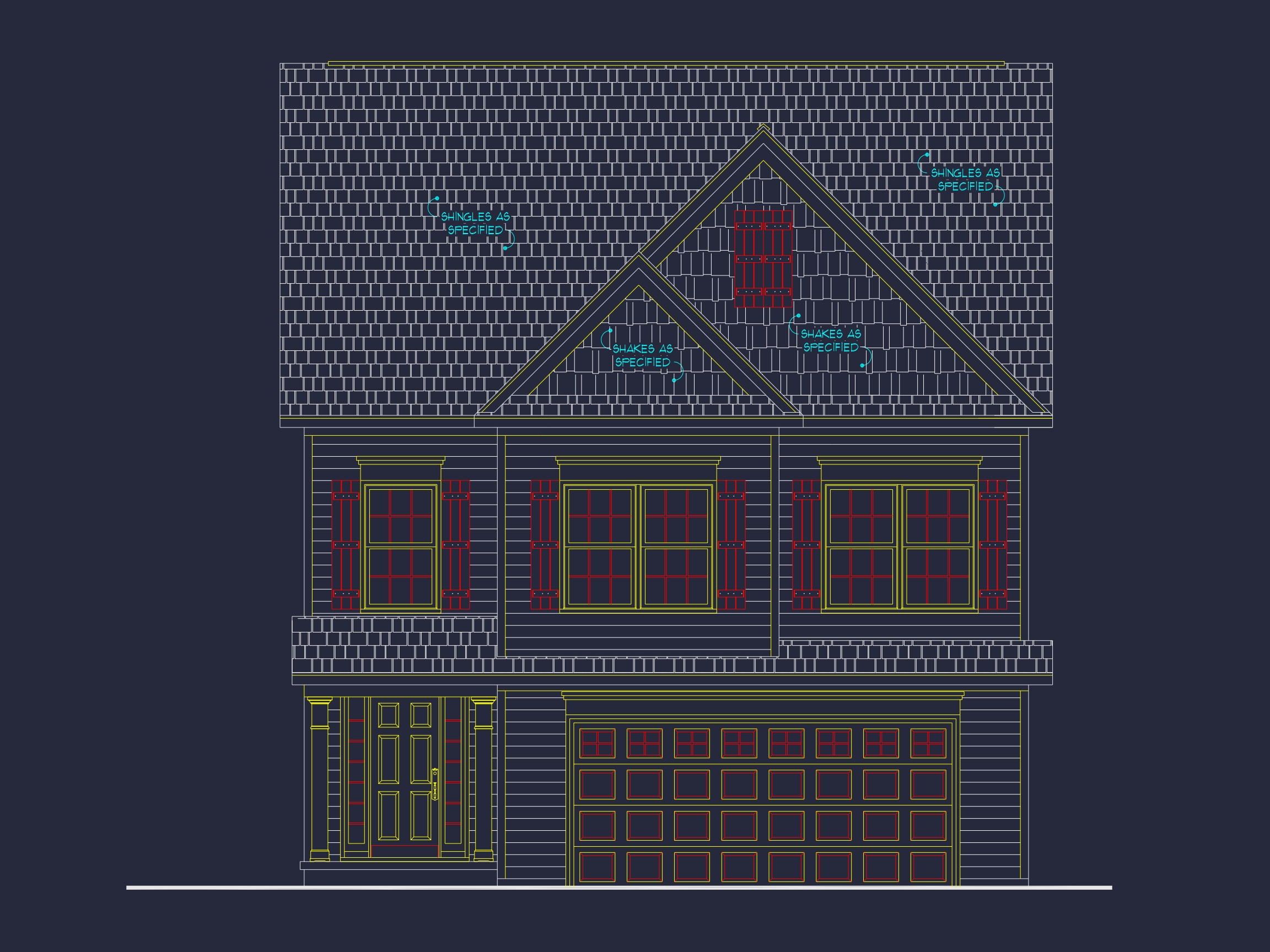 Home Plan Blueprint with 2 Floors,3 Beds,and Garage