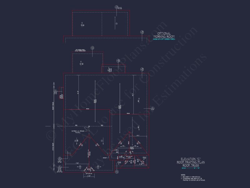 house Plan Blueprint with 2 Floors, 4 Beds, 3 Car Garage