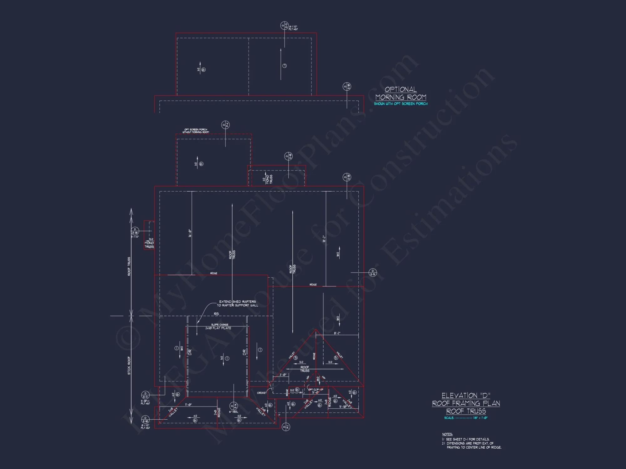 house Plan Blueprint with 2 Floors, 4 Beds, 3 Car Garage