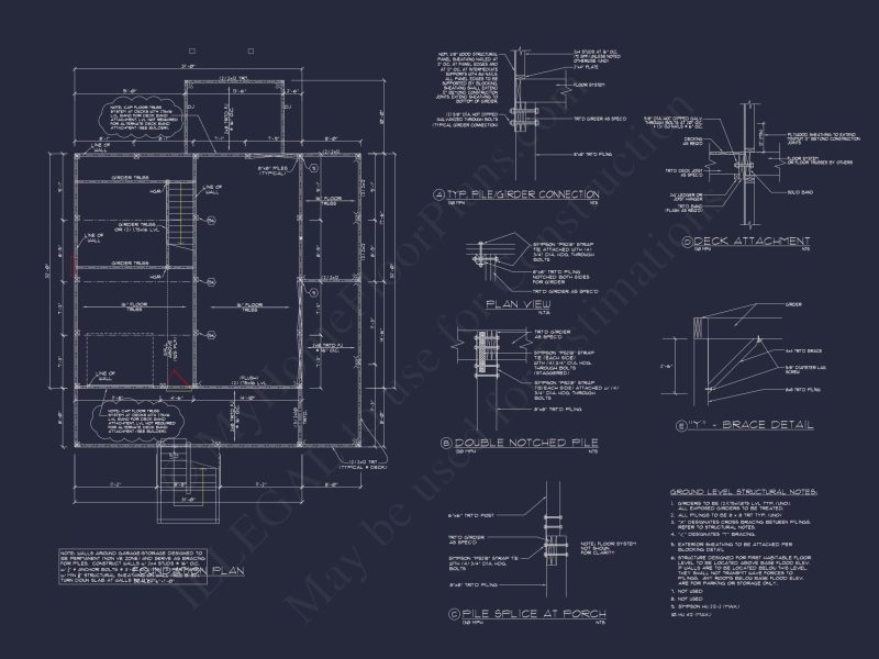 house Plan Blueprint with CAD Designs for Coastal Living