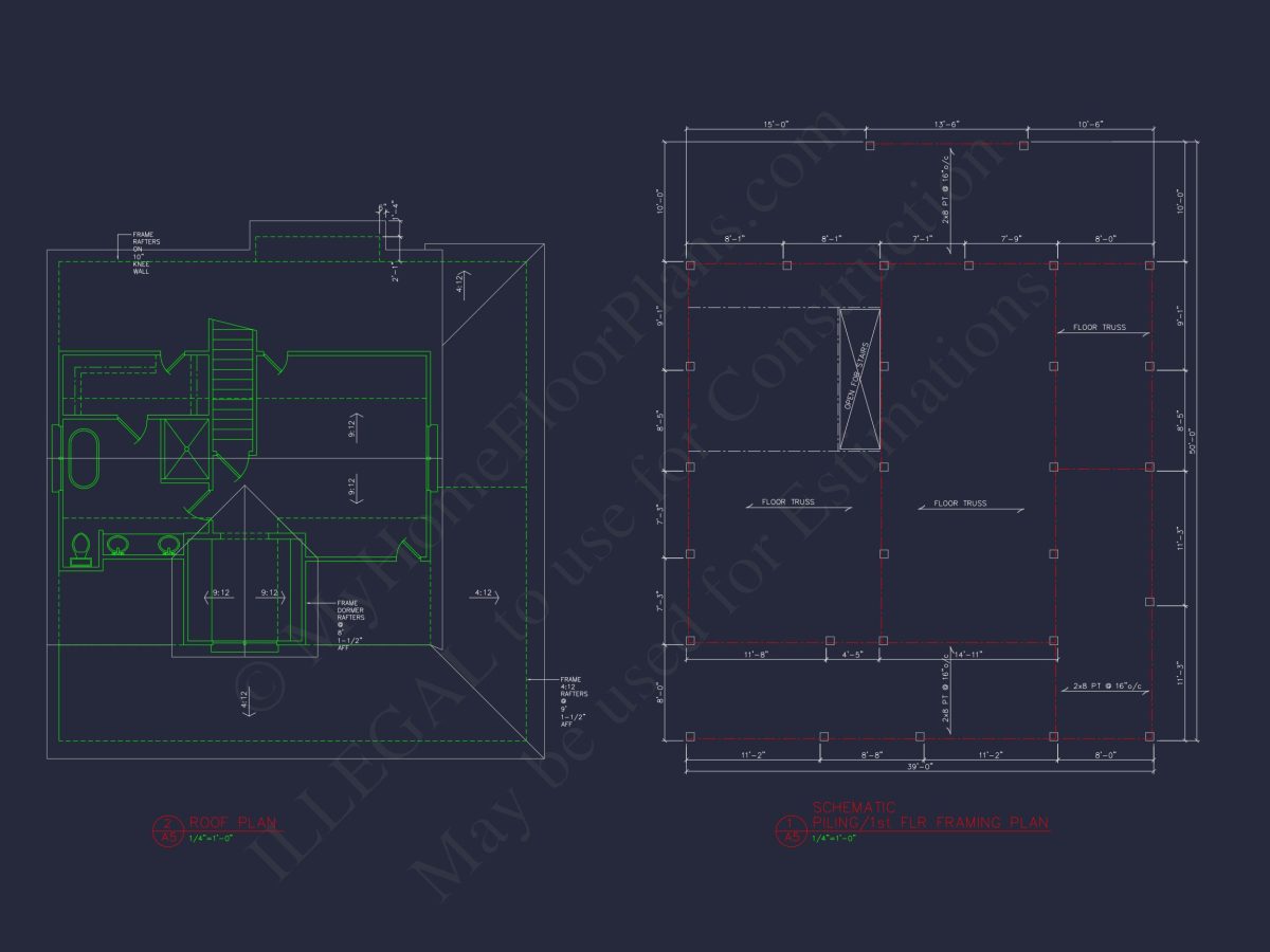 house Plan Blueprint with CAD Designs for Coastal Living