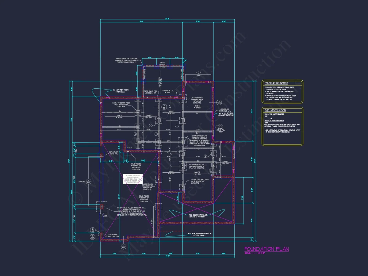 house Plan Blueprint with Spacious Layout, CAD Design & Features