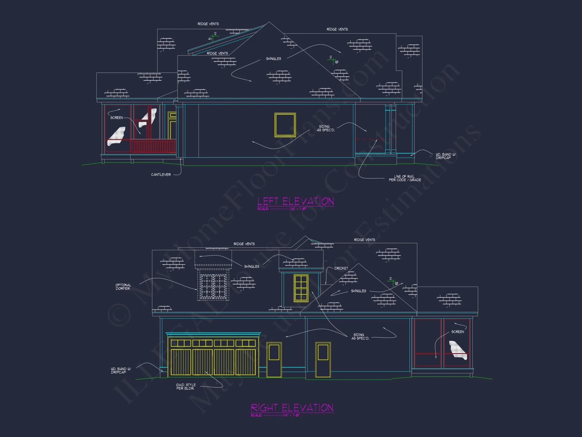 house Plan Designs: Spacious 2-Story CAD Floor Plan Blueprint