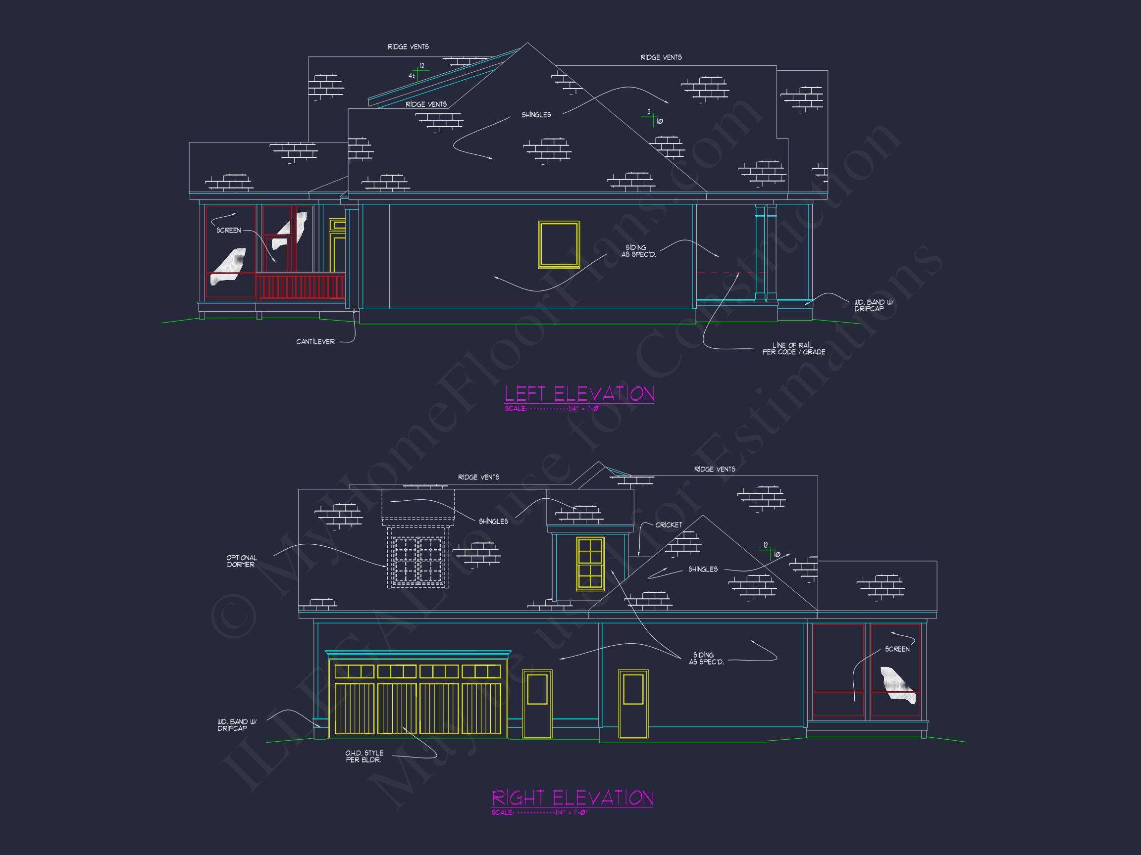 Home Plan Designs: Spacious 2-Story CAD Floor Plan Blueprint