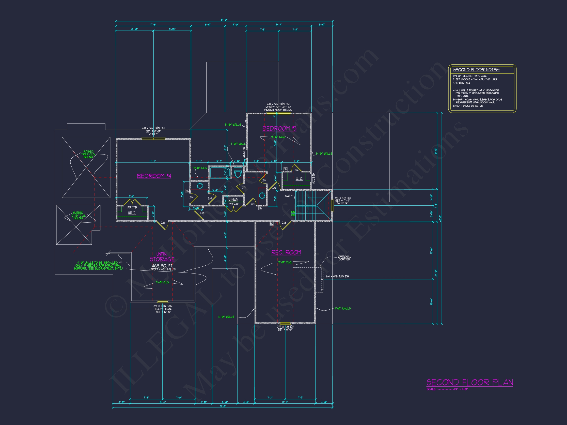 Home Plan Designs: Spacious 2-Story CAD Floor Plan Blueprint