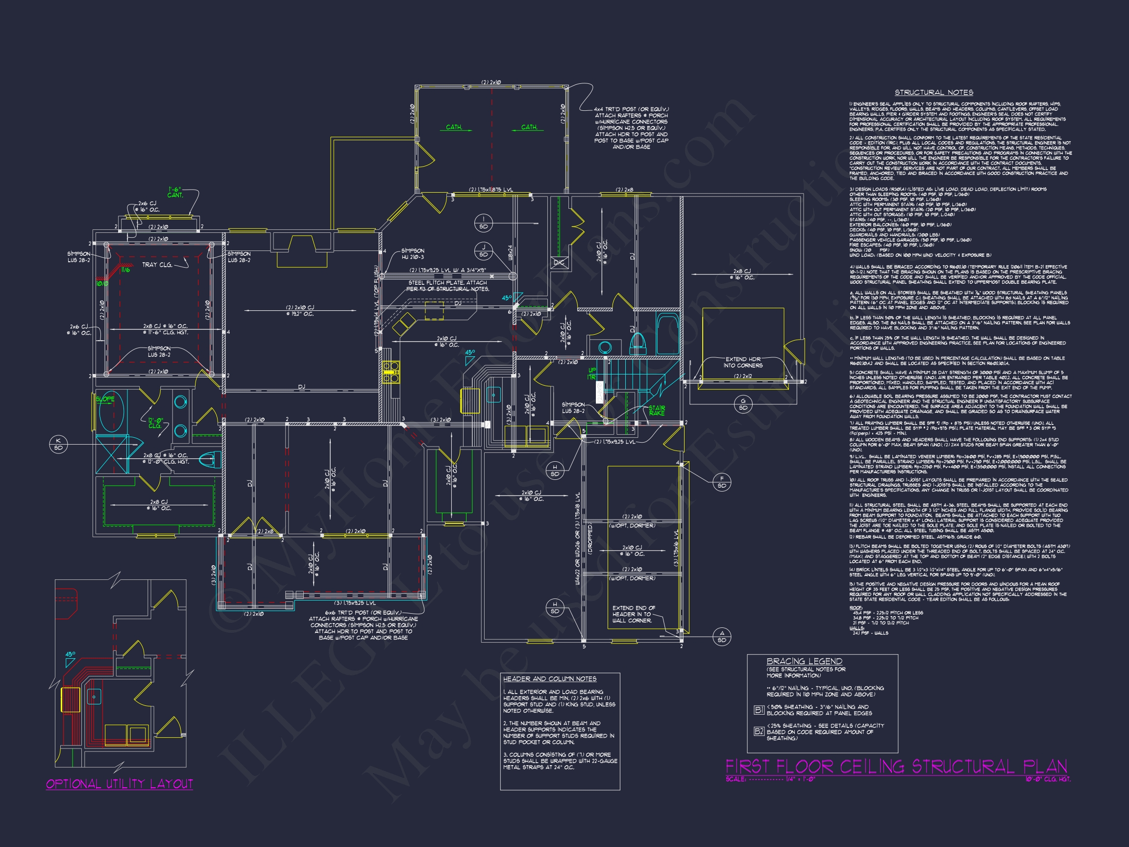 Home Plan Designs: Spacious 2-Story CAD Floor Plan Blueprint