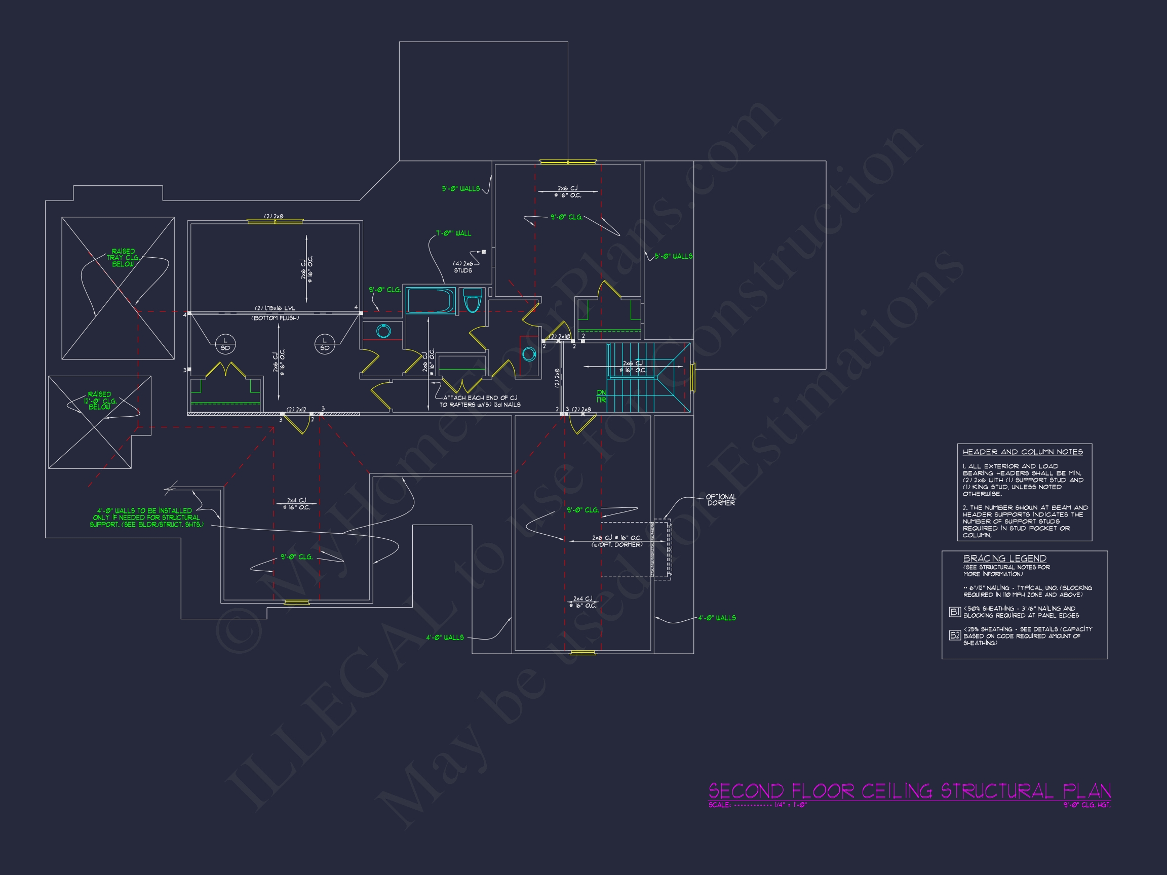 Home Plan Designs: Spacious 2-Story CAD Floor Plan Blueprint