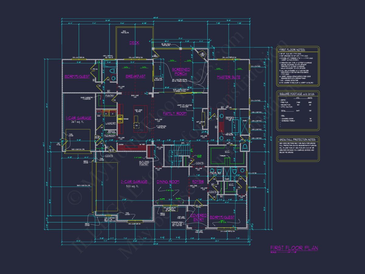 house Plan Floor Blueprint with CAD Architecture Designs