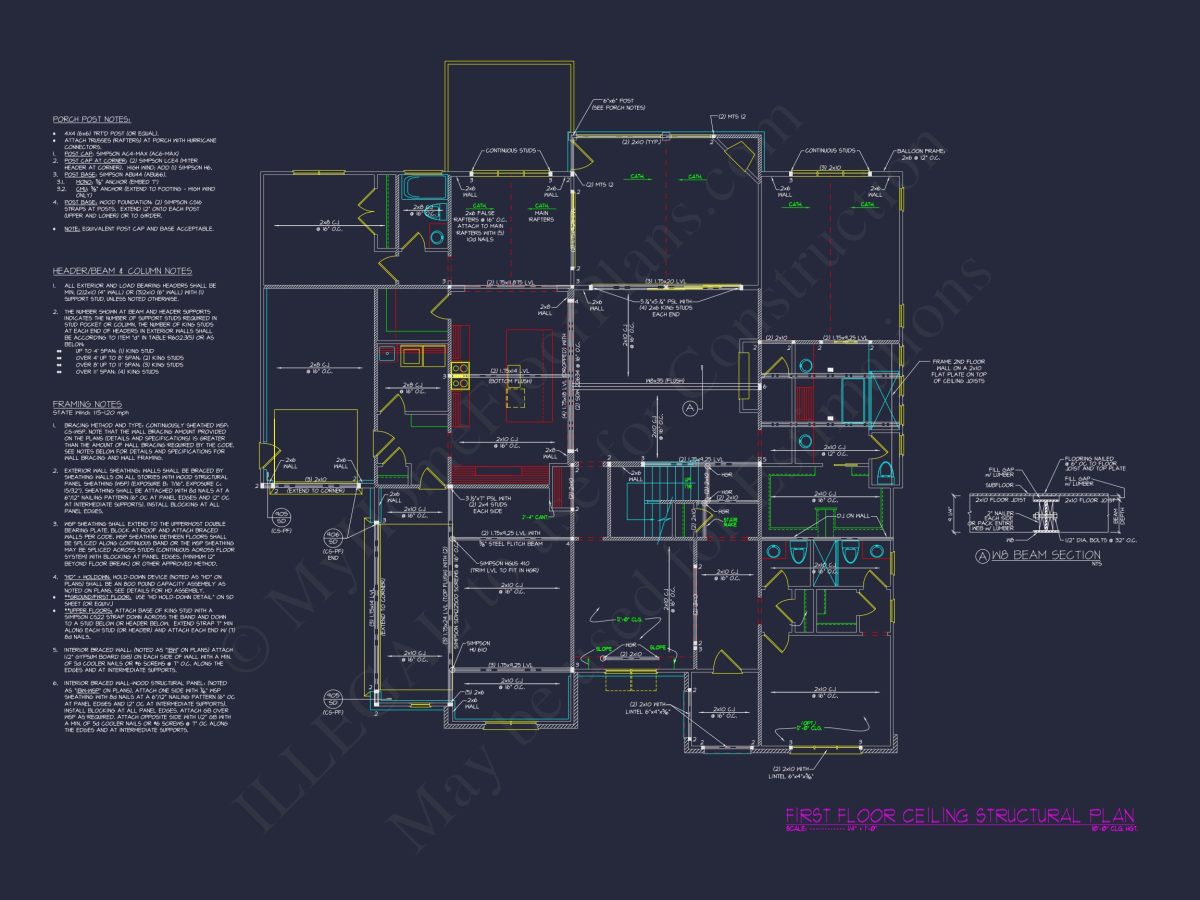 house Plan Floor Blueprint with CAD Architecture Designs