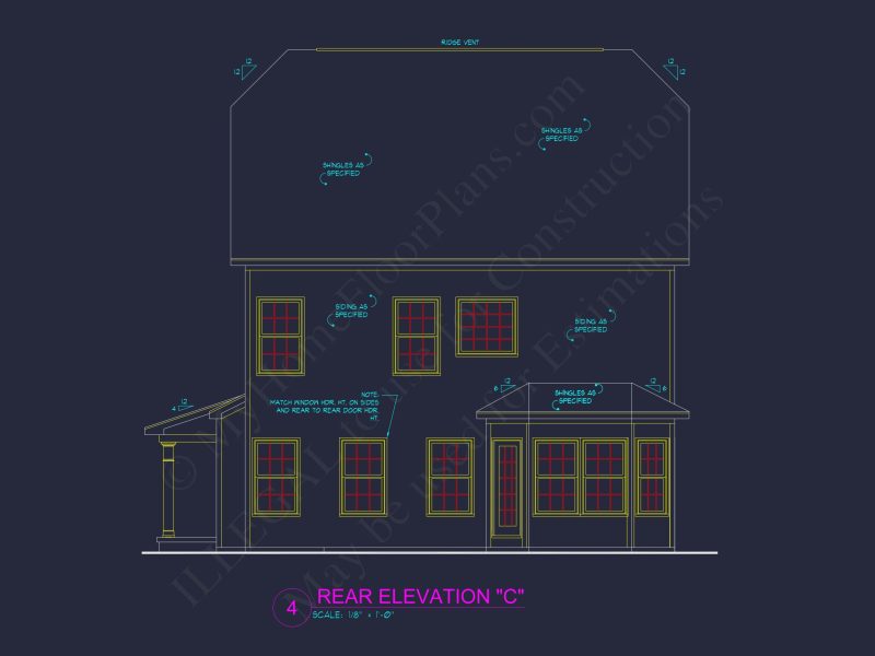 house Plan Floor Blueprint with CAD Designs for 2-Story Layout