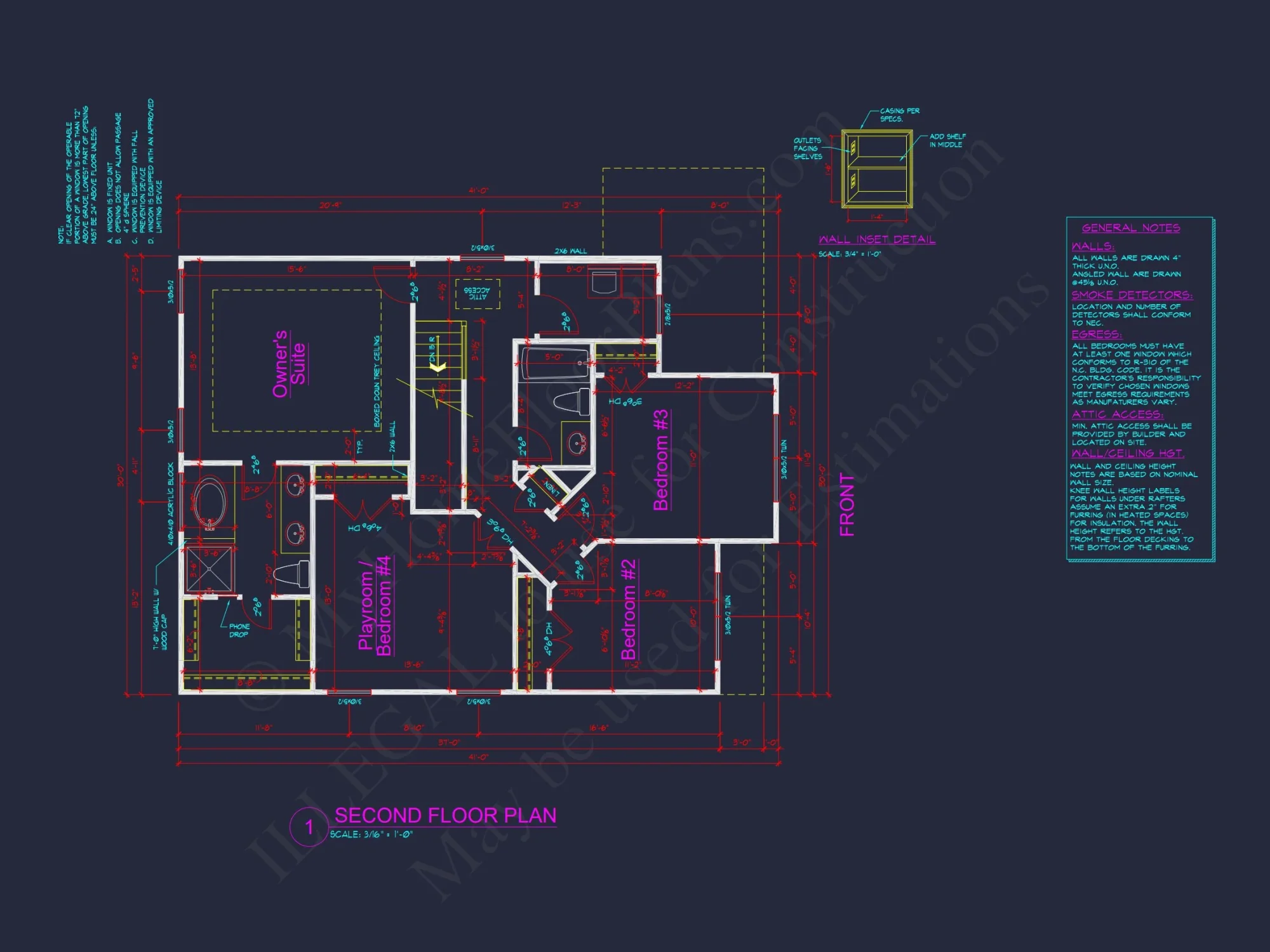 house Plan Floor Blueprint with CAD Designs for 2-Story Layout