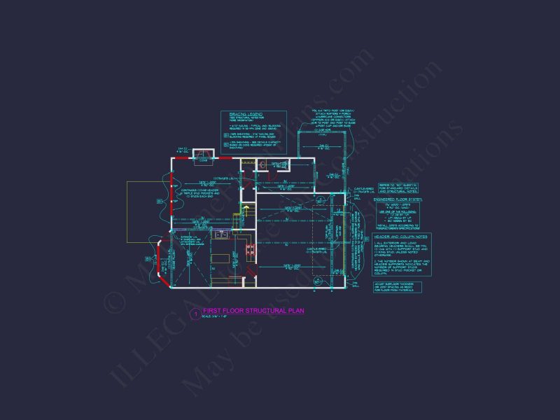 house Plan Floor Blueprint with CAD Designs for 2-Story Layout