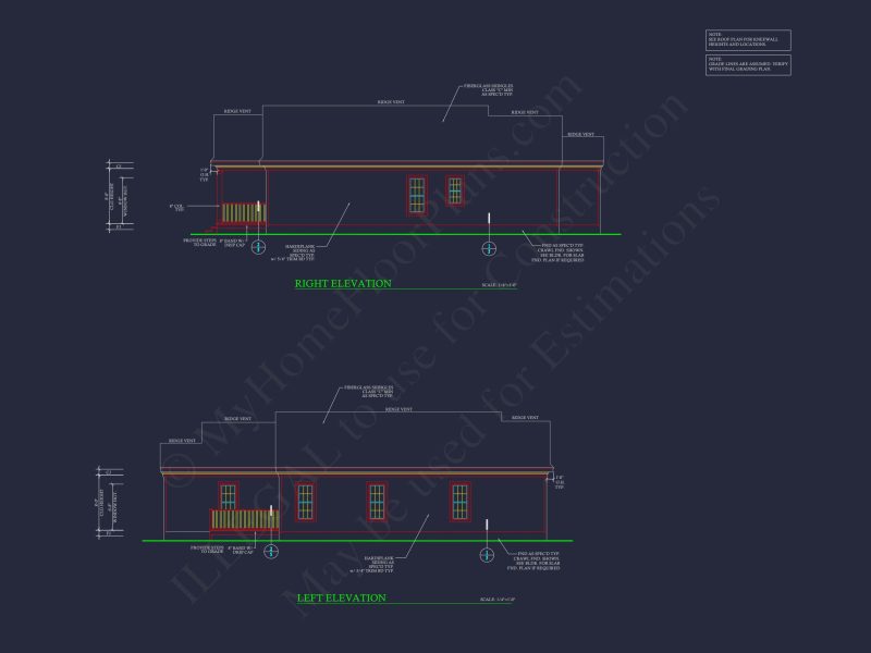 house Plan and Blueprint with First-Floor Designs and CAD Layout