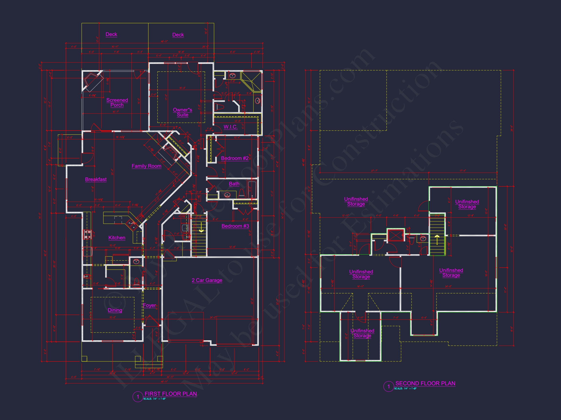 Home Plan for Modern Craftsman Design and CAD Blueprint