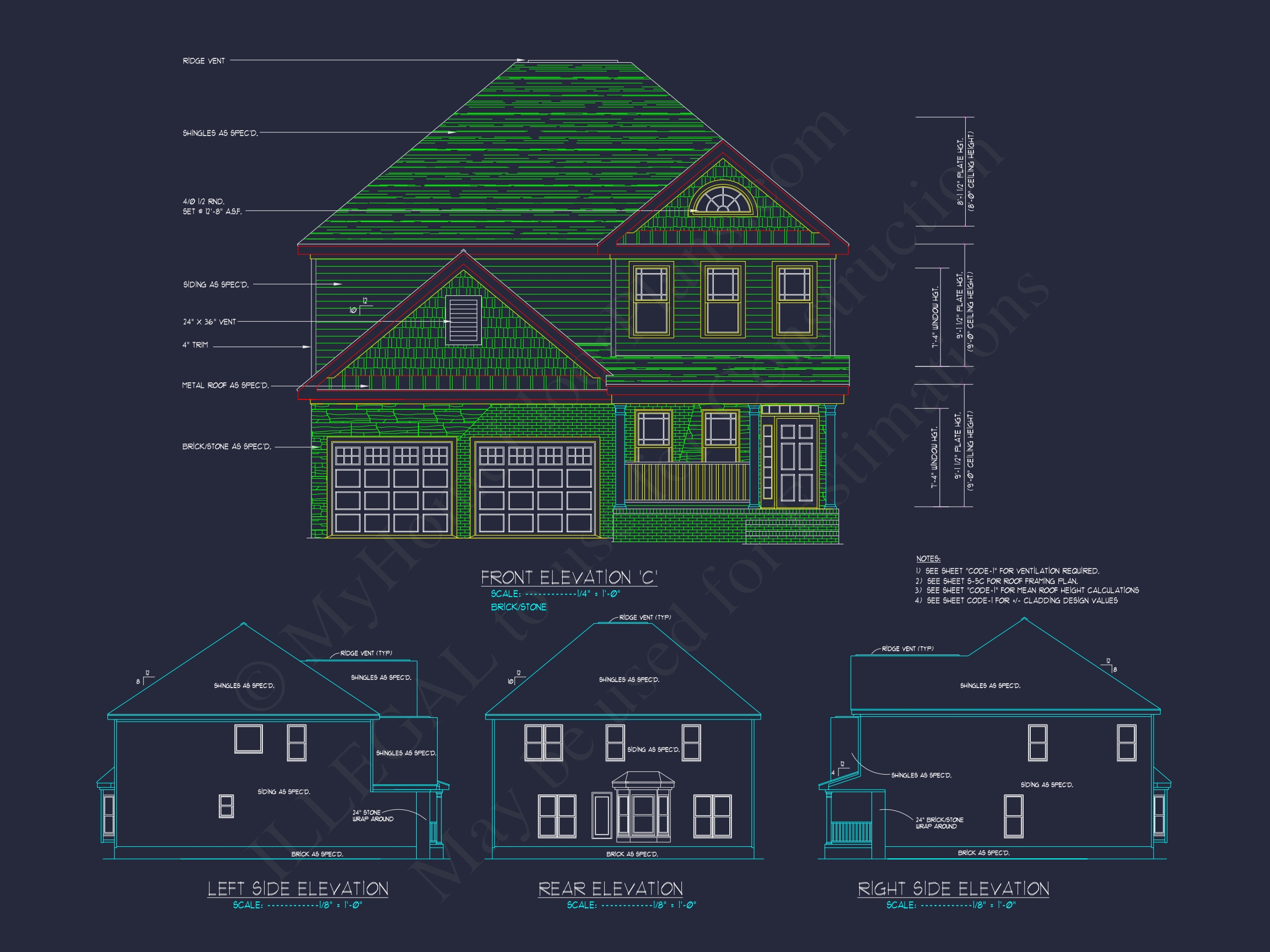 Home Plan with 4 Beds,2 Story,2 Garage & Advanced Designs