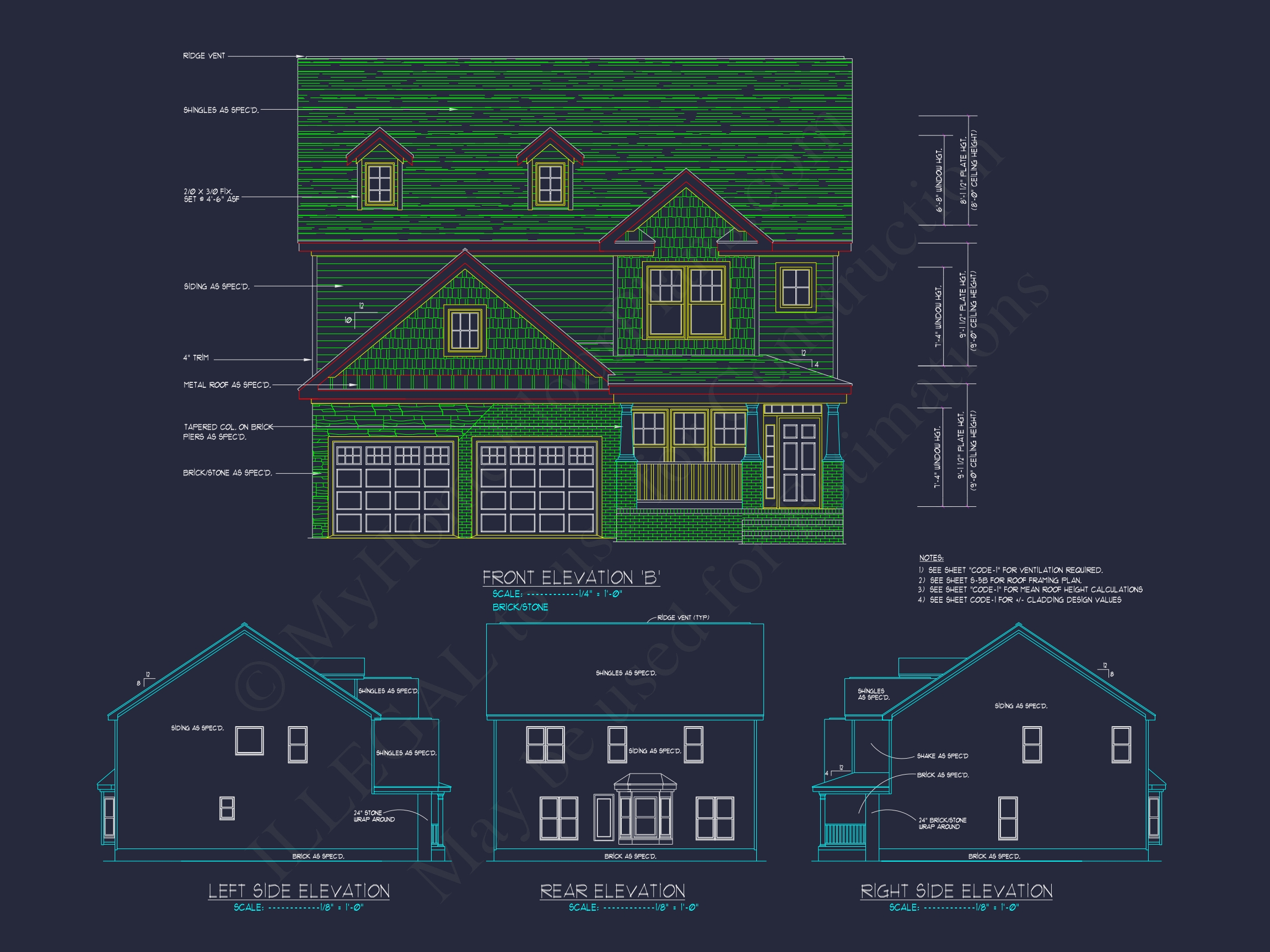 Home Plan with 4 Beds,2 Story,2 Garage & Advanced Designs