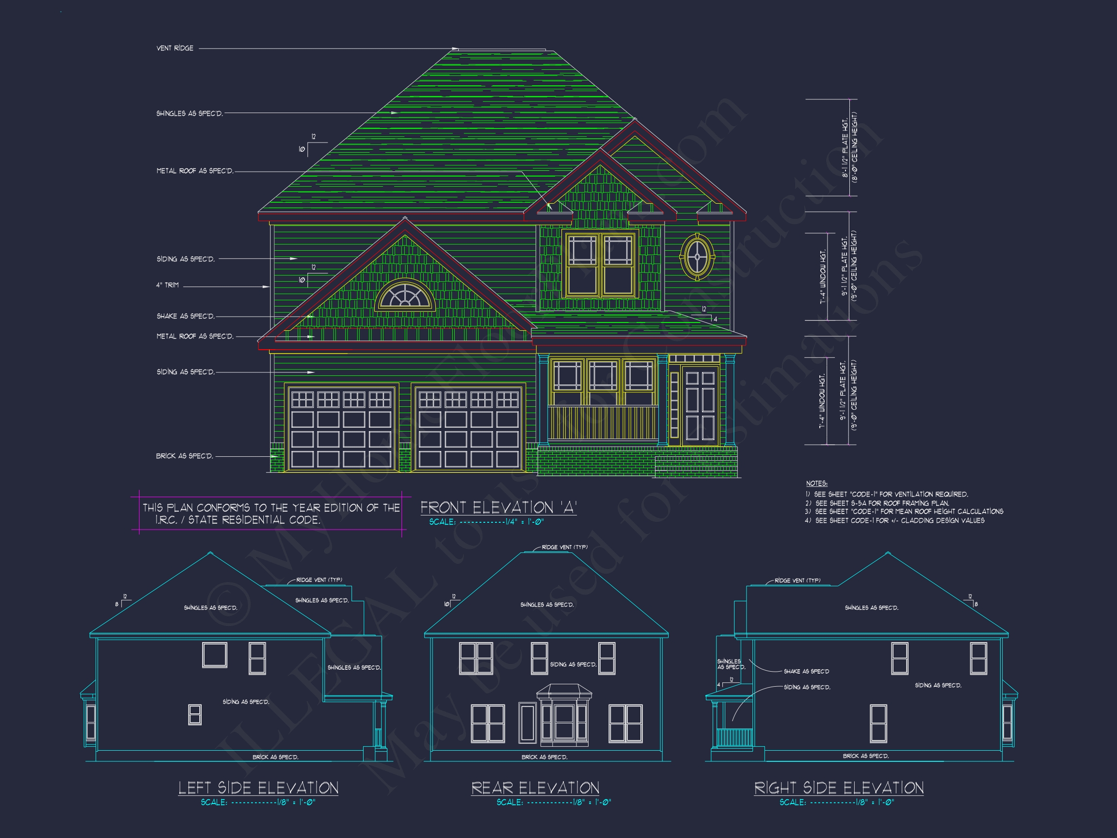 Home Plan with 4 Beds,2 Story,2 Garage & Advanced Designs