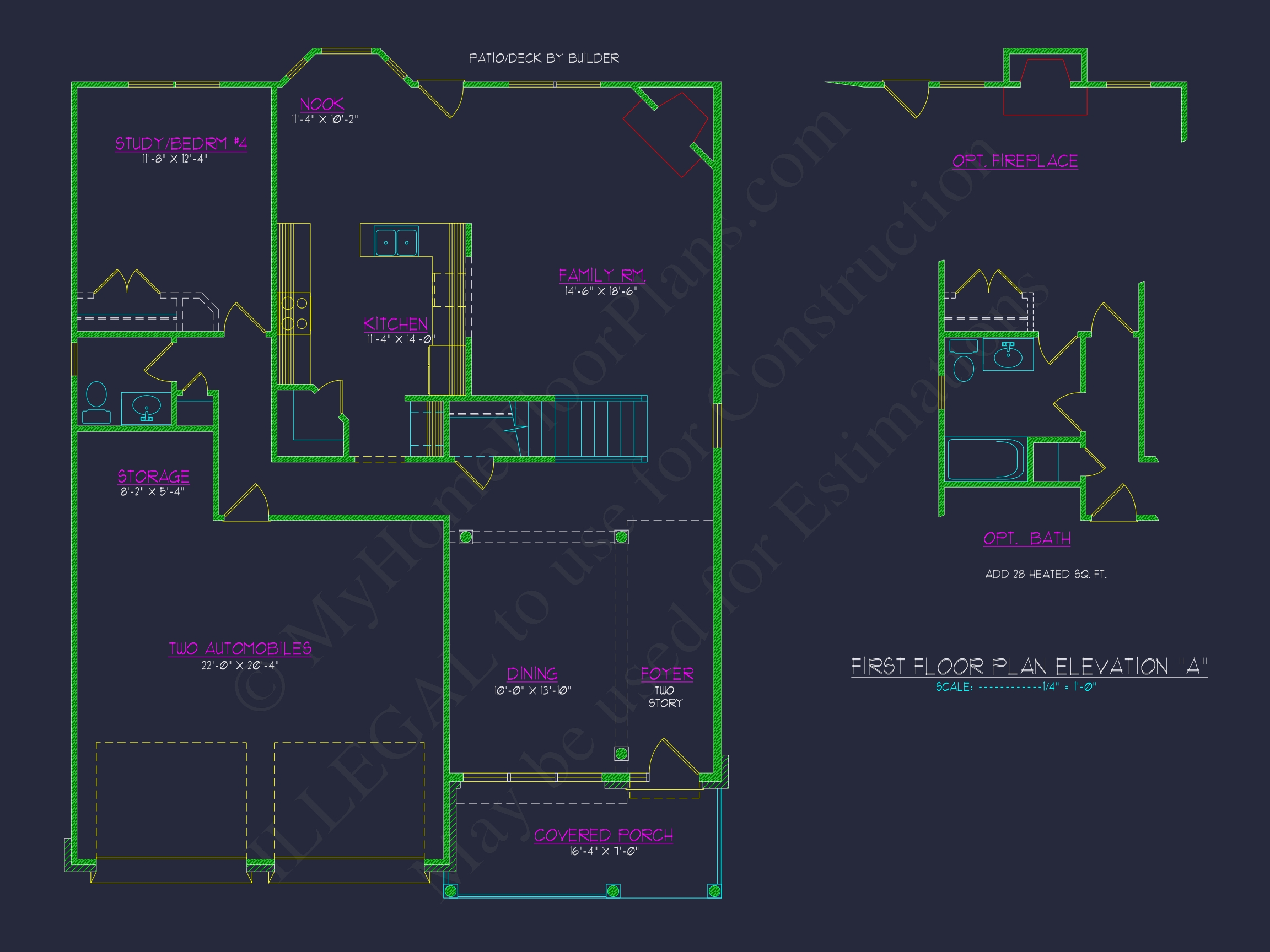 Home Plan with 4 Beds,2 Story,2 Garage & Advanced Designs