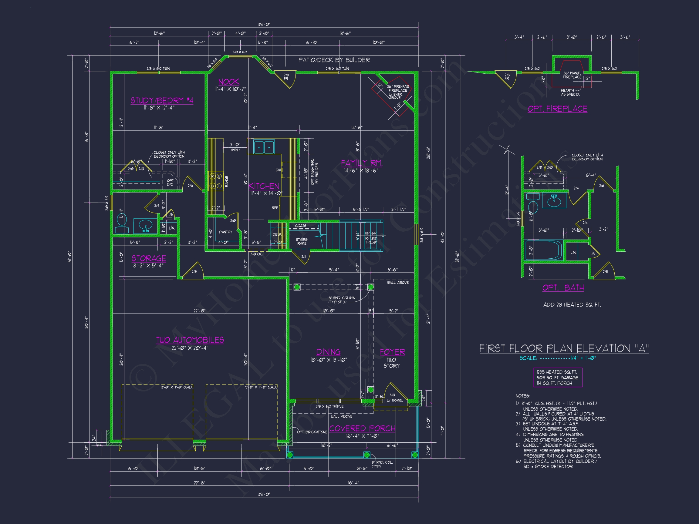 Home Plan with 4 Beds,2 Story,2 Garage & Advanced Designs