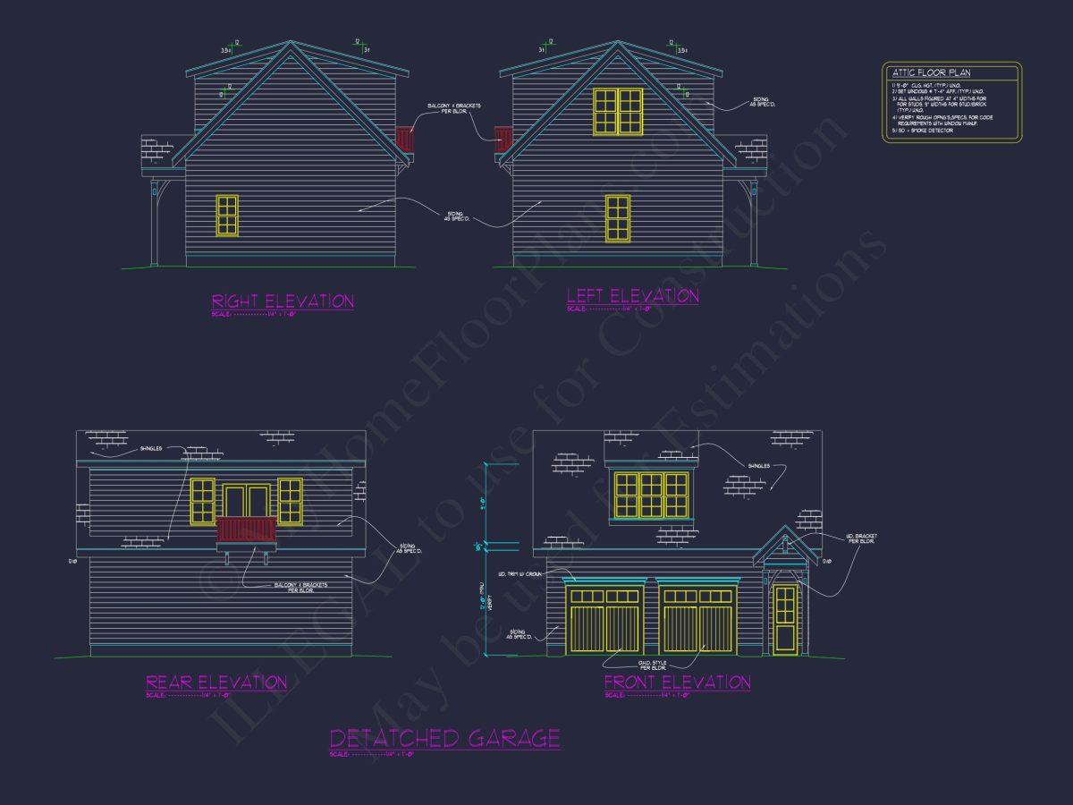 house Plan with CAD Designs: 2-Story Floor Plan and Blueprint