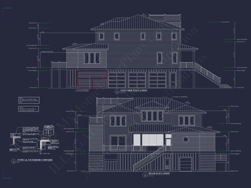 house Plan with Complete Floor Blueprint Designs