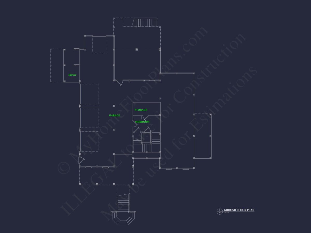 house Plan with Complete Floor Blueprint Designs