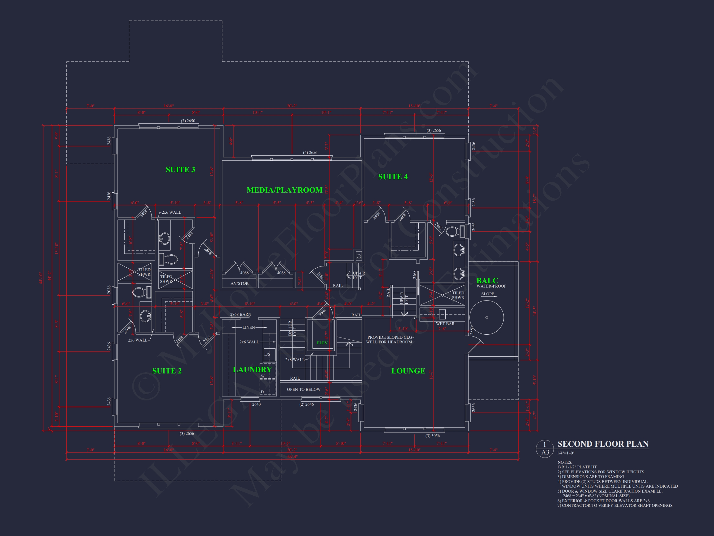 Home Plan with Complete Floor Blueprint Designs