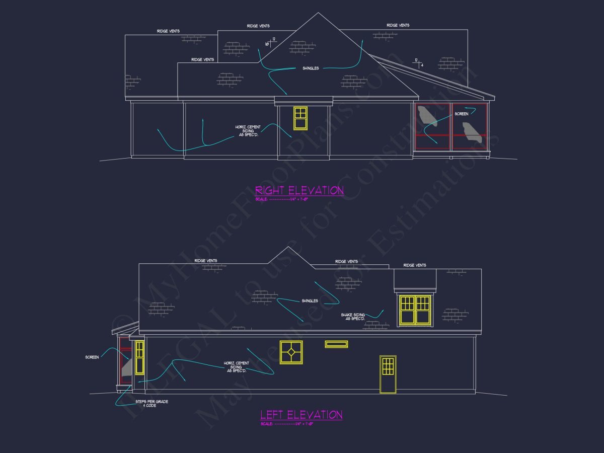 house Plan with Floor Plan, Blueprint, CAD & Designs