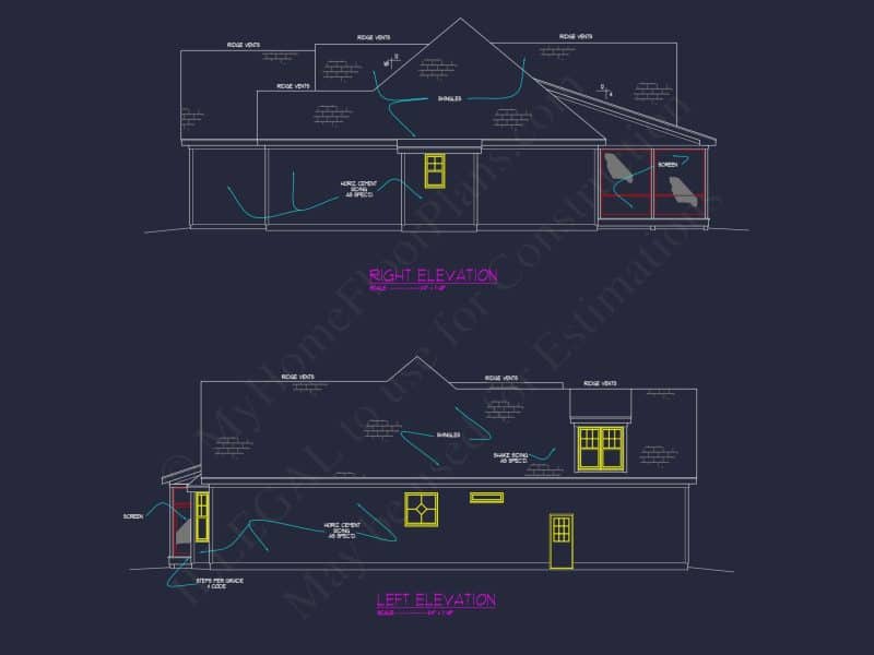 house Plan with Floor Plan, Blueprint, CAD & Designs