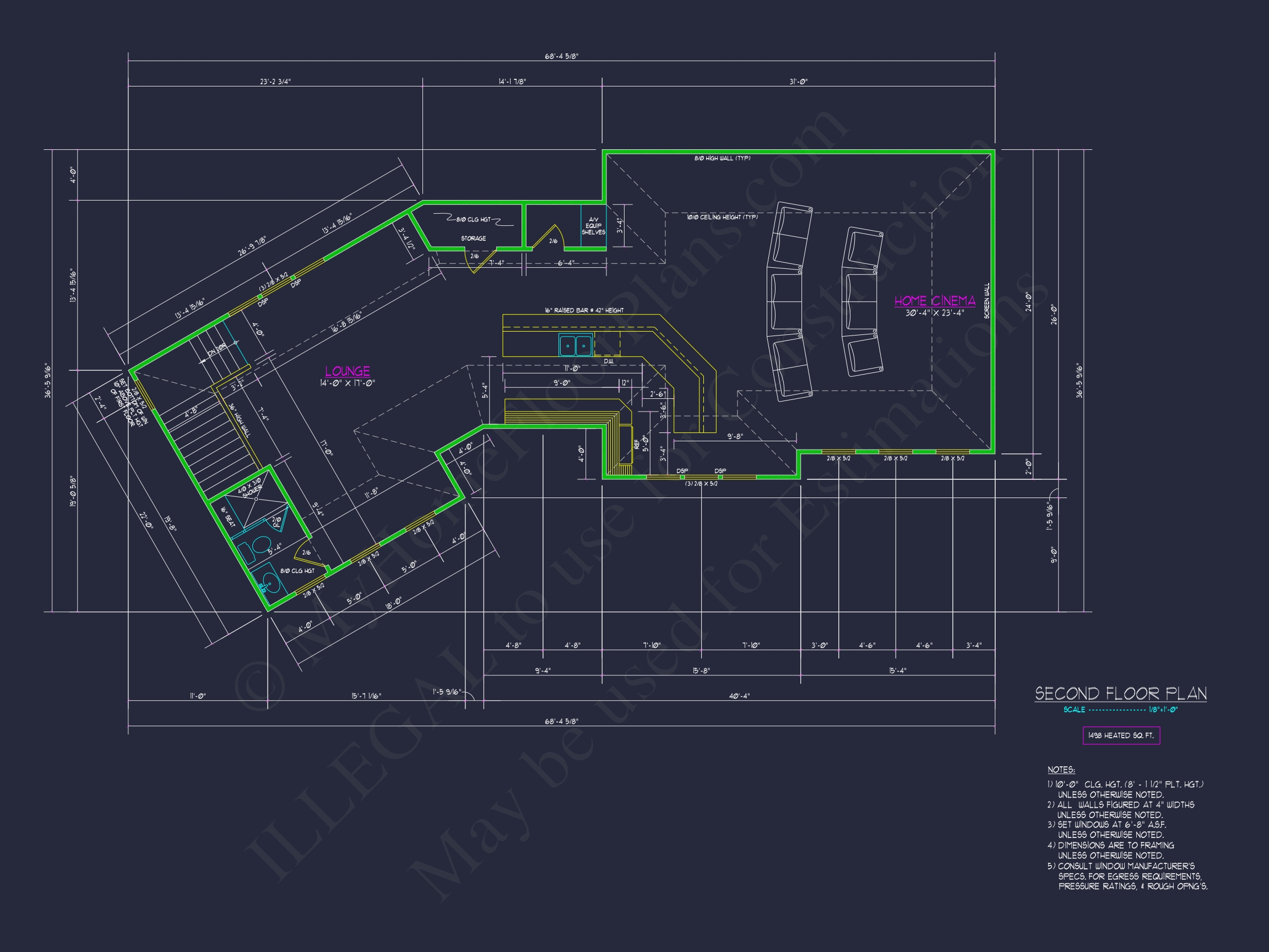 Home Plan with Workshop,Floor Plan Blueprint,CAD Architecture Design