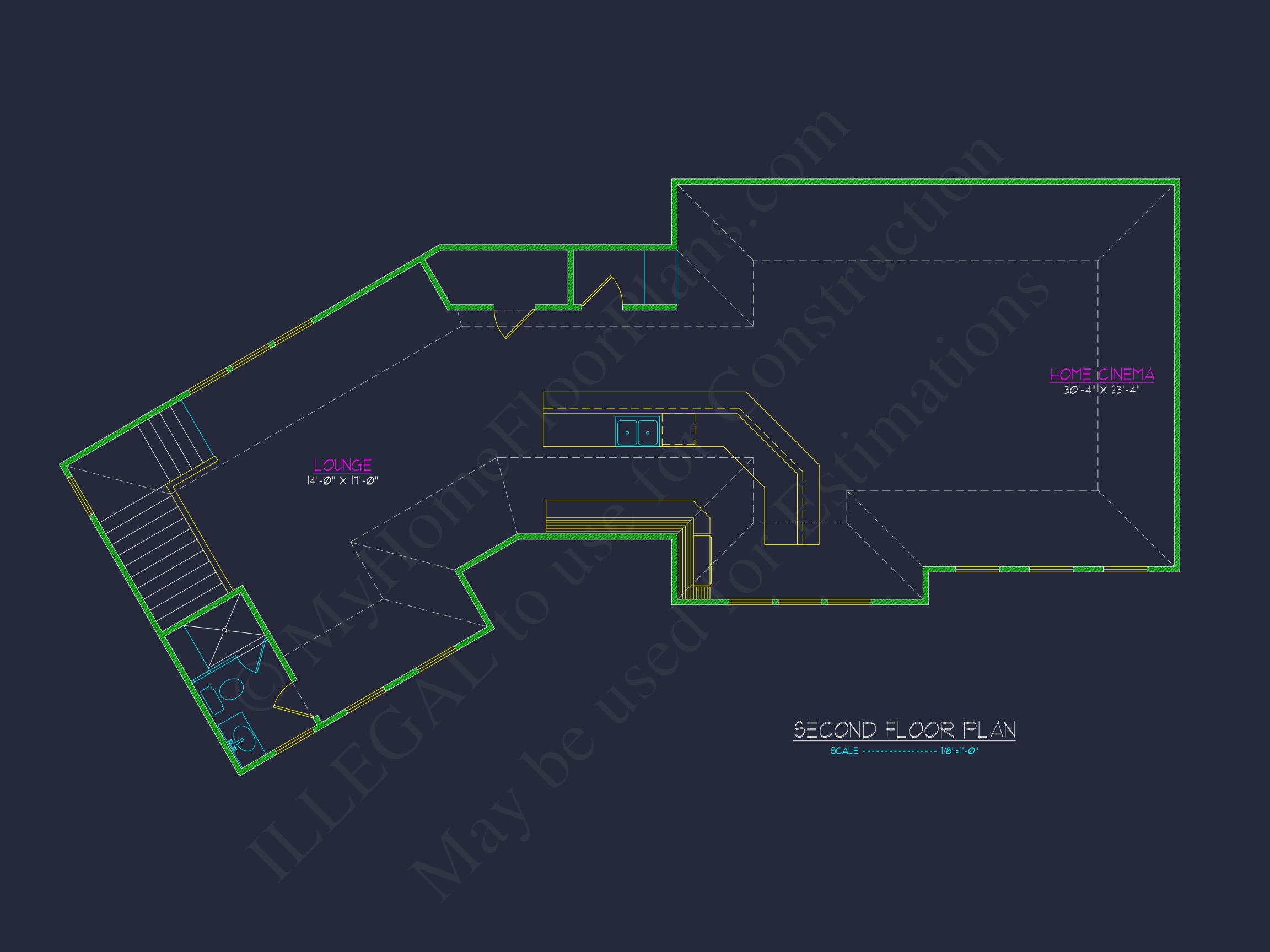 Home Plan with Workshop,Floor Plan Blueprint,CAD Architecture Design