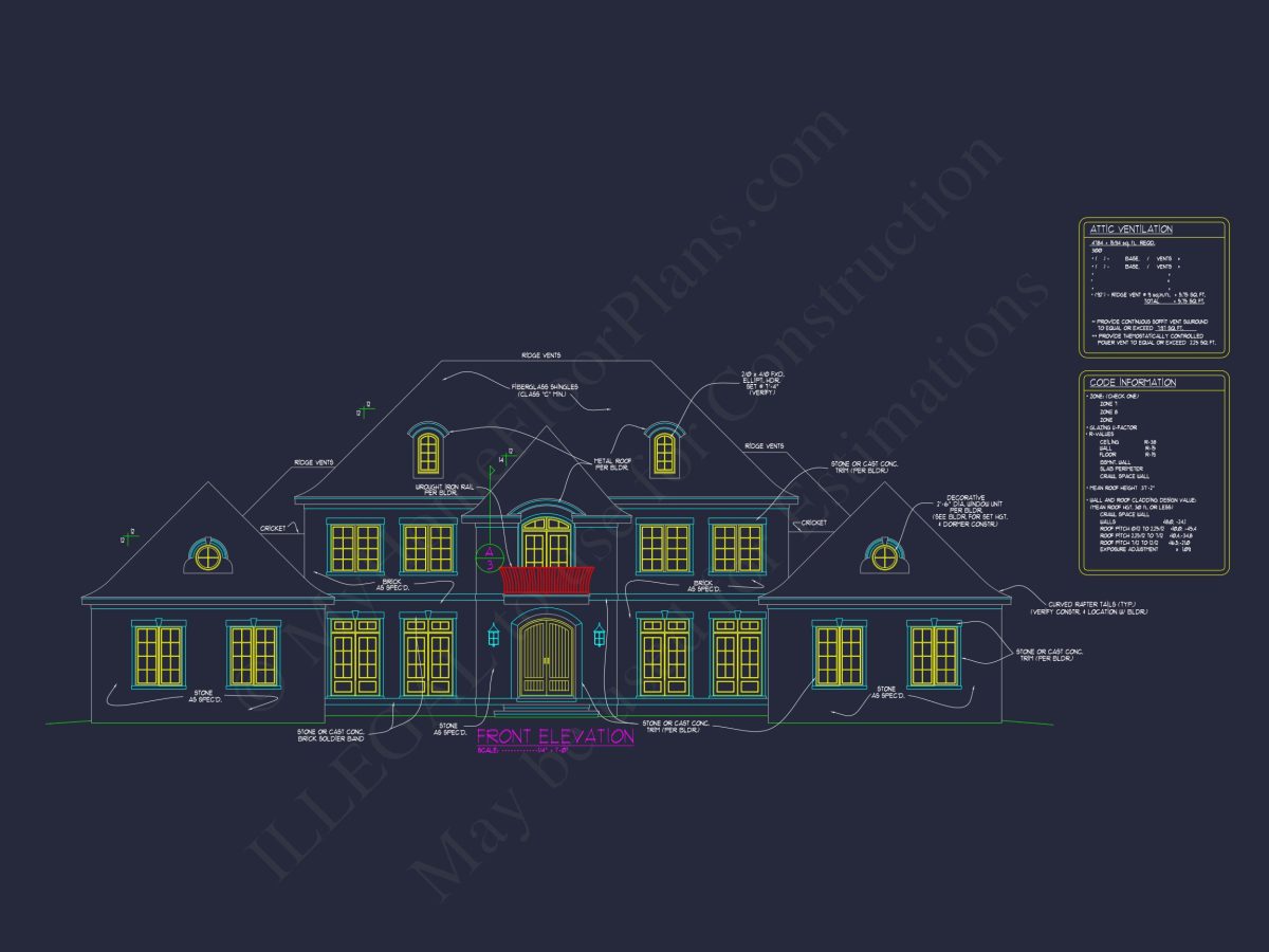 Luxe house Floor Plan with Architectural Designs and CAD Blueprint