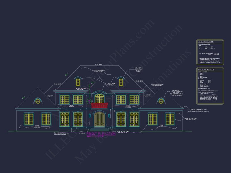 Luxe house Floor Plan with Architectural Designs and CAD Blueprint